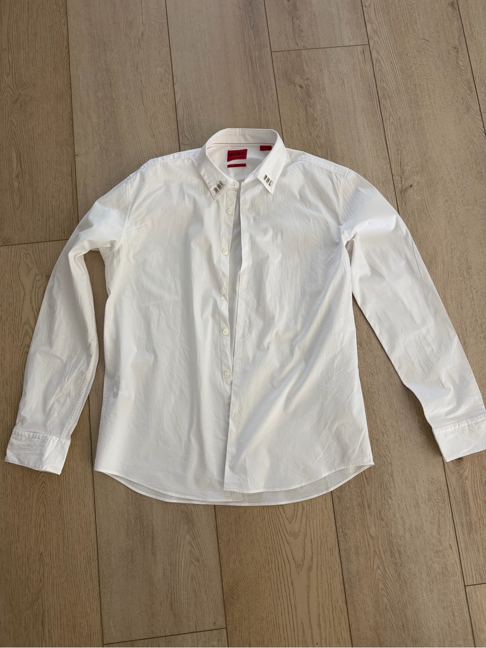Men’s HUGO BOSS White button up dress shirt size XL